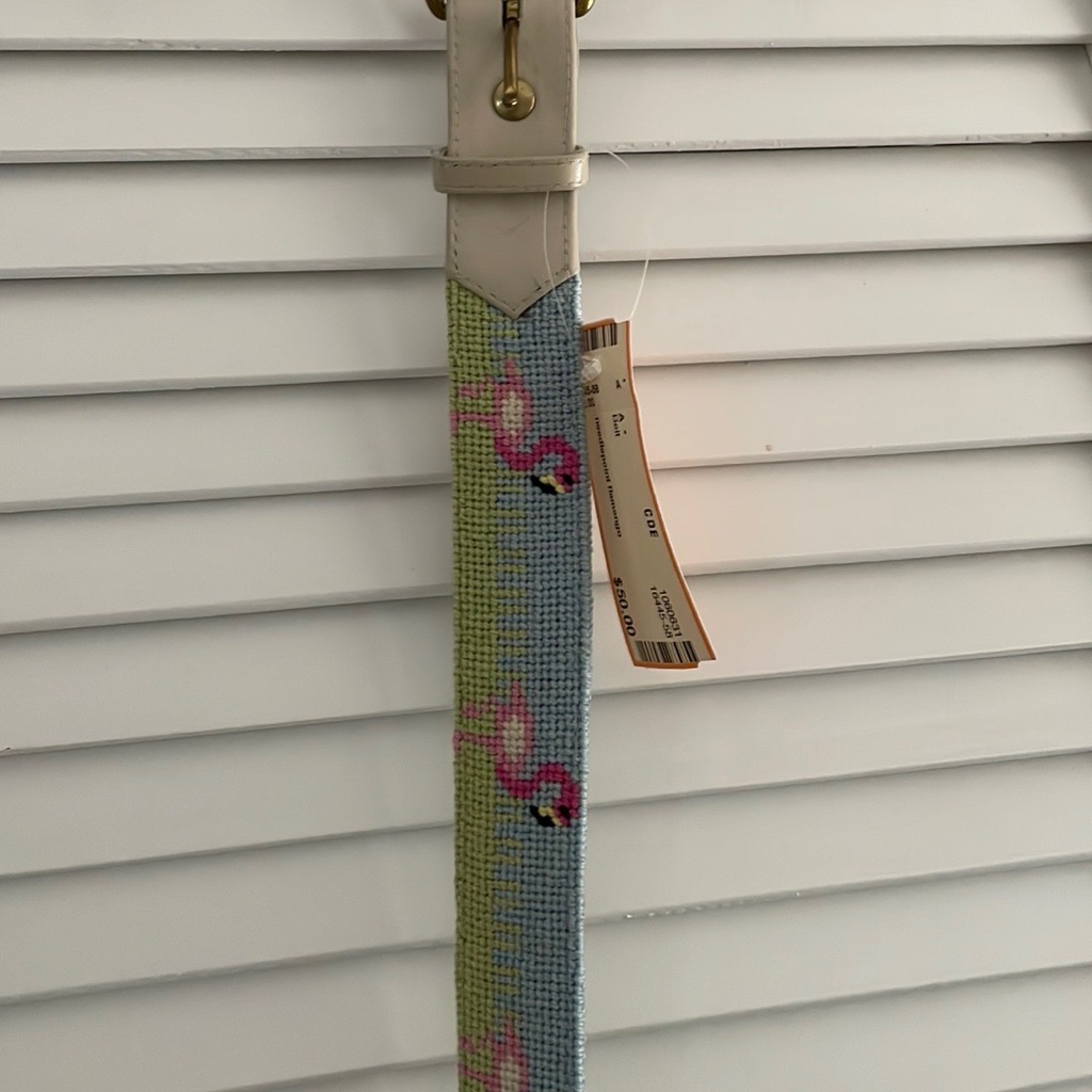 Hand Stitched Flamingo Belt Hand Stitched Flamingo Belt